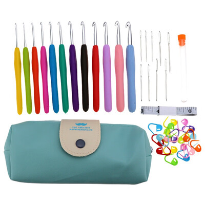 

Soft Handle Crochet Set Large-Eye Blunt Needles Woven Hook Weaving Use Smooth And Non-hook Ergonomics Crochet DIY Knitting