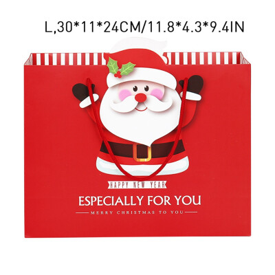 

Portable Creativity Christmas Gift Bag High Quality Paper Cartoon Santa Claus Printed Cute Portable Children Gift Bag