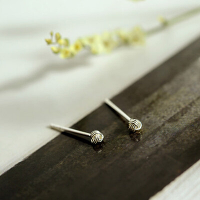 

Earrings Jewelry1 Pair \ Women Fashion Thai Silver Weave Ball Stud Earrings Jewelry
