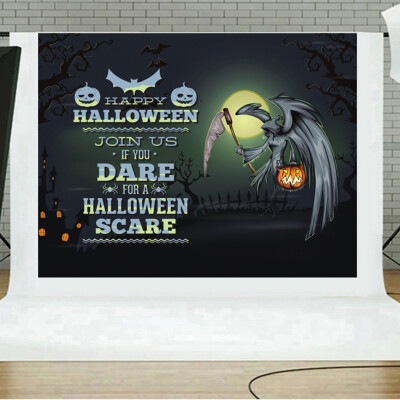 

Toponeto Halloween Backdrops Pumpkin Vinyl 5x3FT Lantern Background Photography Studio