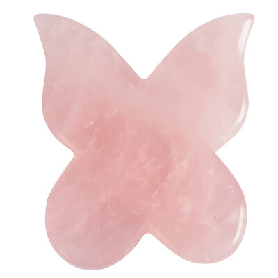 

Rose Quartz Scraping Plate Pink Jade Stone Body Facial Eye Acupuncture Massage Relaxation Health Care