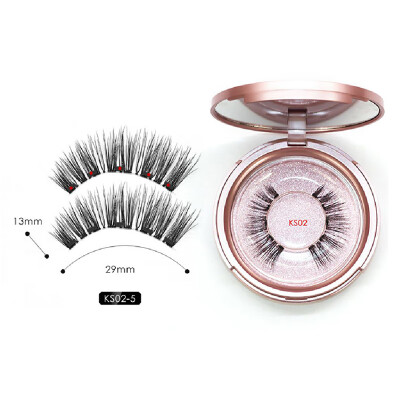 

Women Magnetic False Eyelashes Natural Eyelashes Extension Liquid Eyeliner And Tweezer For All Skin Types