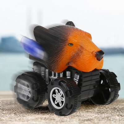 

Tailored Mini Vehicle Animal Pull Back Cars with Big Tire Wheel Creative Gifts for Kids