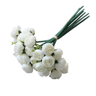 

〖Follure〗27Heads Artificial Fake Camellia Rose Bouquet Silk Flower Wedding Party Home DIY