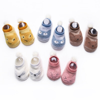 

New Baby Boys Girls Infant Autumn Cotton Cartoon Thicken Socks Warm Anti Slip Floor Sock Leg Warmer