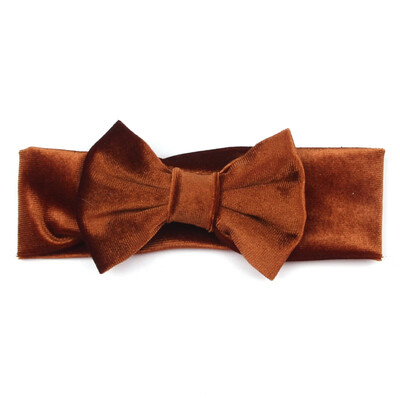 

Baby girl Headbands gold velvet bow elastic hair accessories Kids Hair Accessories Baby Cute bow hairband