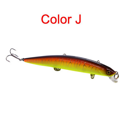 

10 color Fishing Bait Minnow Lures 135g-048oz125cm-492" Fishing Lure 8 Hook Fishing Tackle DW-418