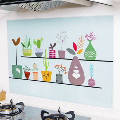 

Kitchen Wall tie Stickers Aluminum Foil Sticker Decal Home Decor Art Accessories Waterproof Decorative Film 9060CM