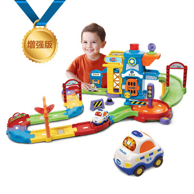 

VTech VTech magic rail car toy childrens toy police station boy toy car police car with music track stitching toys