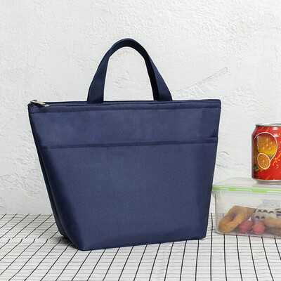 

Gobestart Solid Color Padded Portable Waterproof Lunch Bag Oxford Cloth Picnic Bag