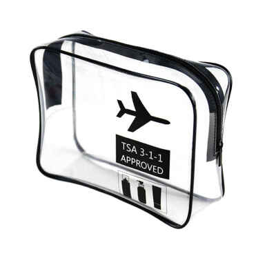 

Transparent TPU Cosmetic Storage Bag Zipper Closure Waterproof Portable Travel Makeup Bag Orginizer