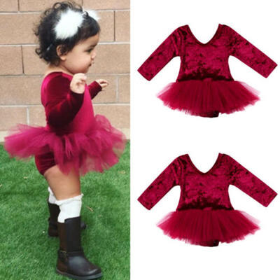 

Xmas Newborn Infant Baby Girl Bodysuits Tulle tutu Dress Romper Jumpsuit Outfit