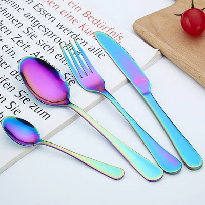 

Complete Metal Dinner Service Set Cutter Fork Spoon Teaspoon With A Cloth Bag With Cloth Bag 5 Types