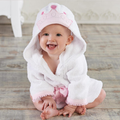 

Baby Girl Baby Boy Hooded Bathrobe Animal Cartoon Towel Blanket Robe 2018 Spring Long-Sleeved Dressing Gown