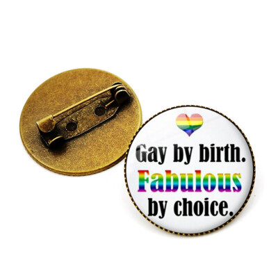 

Gay Pride Time Gem Brooch Fashion Love Rainbow Brooch Jewelry Needle for Your Loved One