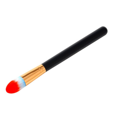 

GUJHUI 1pcs Flame Head Blush Foundation Powder Highlighter Blending Contour Cosmetics Makeup Black Wooden Handle Brush W2