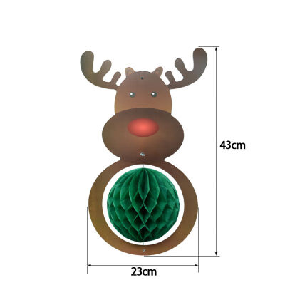 

1Pc DIY Christmas Tree Hat Snowman Paper Honeycomb Ball Christmas Party Decorations Xmas Pendant Drop Ornaments