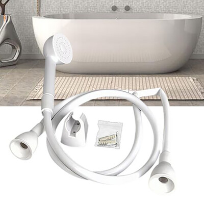 

〖Follure〗Shower Head Double Tap Push On Bath Shower Head&Hose Hairdresser Shampoo