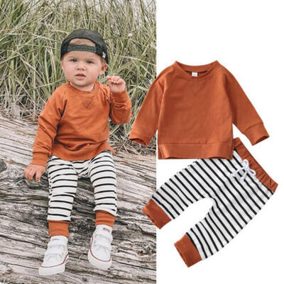 

UK Newborn Kids Baby Boy Tee T-shirt Deer Print Pants 2Pcs Outfit Clothes Set