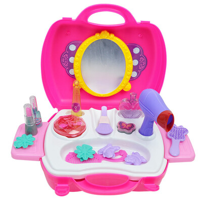 

YIWULAMakeup Tool Kit Sets Hair Dryer Cosmetics Toys for Girls Kids Children Furniture