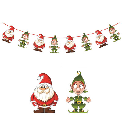 

Christmas Theme Series Pull Flag Household Cute Decoration Festive Party Supplies