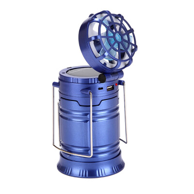 

Camping Lantern Lamp Multi-function Rechargeable LED Solar Light Flashlight Fan