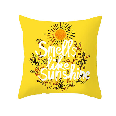 

〖Follure〗Yellow Polyester Pillow Case Sofa Car Waist Throw Cushion Cover Home Decoration