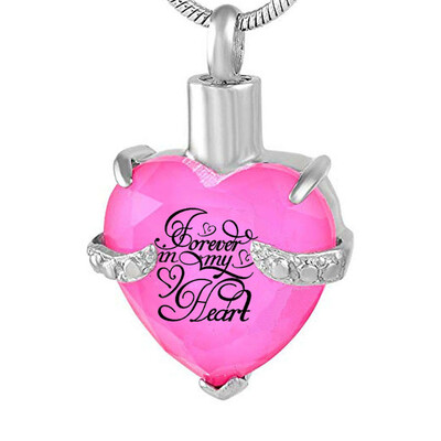 

Always in my heart Necklace for Ashes Love Heart Cremation Memorial Keepsake Pendant Necklace Jewelry 12 Month