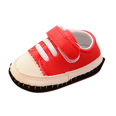 

New Baby Girls Boys First Walkers Color-stitching Shoes Soft Bottom Toddler Baby Shoes For 6-18M Kids