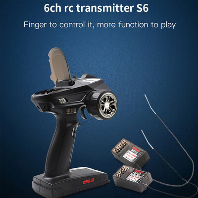 

STARTRC S6 24G 6CH Transmitter Remote Controller 400-500m 48V-12V DC with S6FG&S6FGS Gyro Double Receivers for RC Car RC Boa
