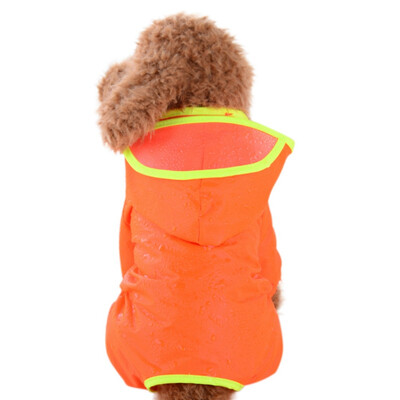 

New Arrival Pet Dog Raincoat Puppy Candy Colors Raincoat with Hat Waterproof Teddy Trench Coat