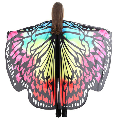 

Rotating Butterfly Shawl Decorated Women Butterfly Print Chiffon Beach Scarvesbelly Dance Butterfly Wings For Dance Adults Kids