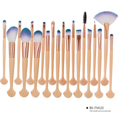 

SHOUHENGDA 20Pcs Shell Shape Powder Eye Shadow Contour Concealer Foundation Cosmetic Makeup Tool Brushes Set