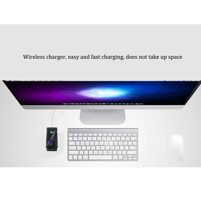 

10W QI Fast Wireless Charger Power Cellphone Bracket Phone Holder Stand Black