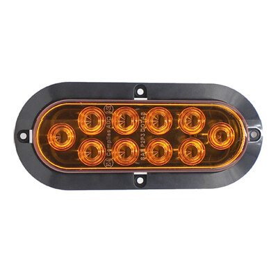 

Car Truck Trailer 6 10-LED Surface Mount Oval Stop Steering Tail Light 2000K