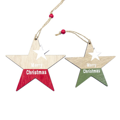 

2PCS Christmas hanging drawing wooden hanging decoration for Christmas tree