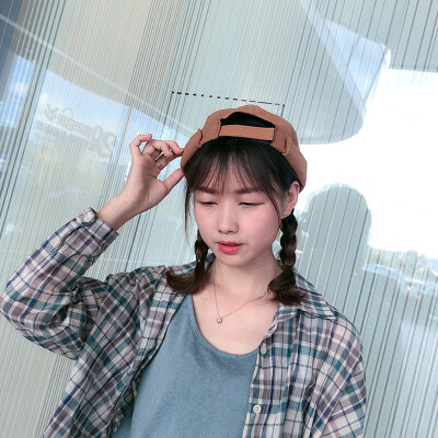 

Hat Female Autumn&Winter 2019 New Landlord Hat Letter Embroidery Hip-hop Yapi Hat Korean version Baitao Street Guapi Hat