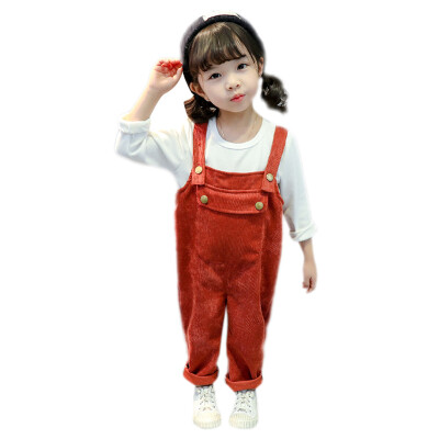 

New Autumn Girls Blouse Autumn Baby Girls Long Sleeve Cartoon Print Blouse Tops Strap Pants With Wings Design Casual Outfits Set