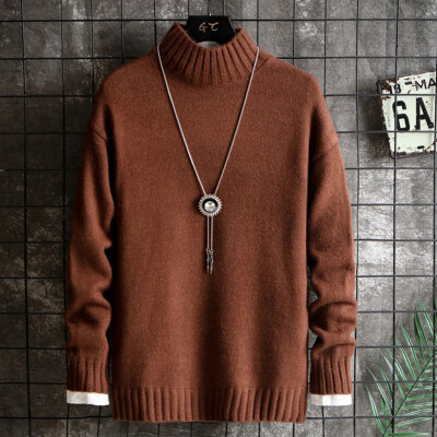 

Toponeto New style For Men Autumn And Winter Fashionable Pure-Color Pullover Sweater