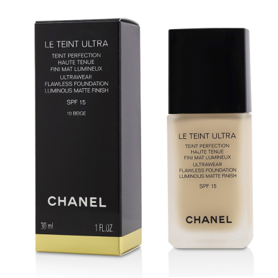 

CHANEL - Le Teint Ultra Ultrawear Flawless Foundation Luminous Matte Finish SPF15 - 10 Beige 30ml1oz