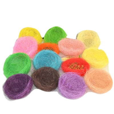 

Cute Mini Bird Nest for Easter Party Decoration Creative Natural Hemp Bird Nest Easter Garden Miniature Landscape Decor 20pcs