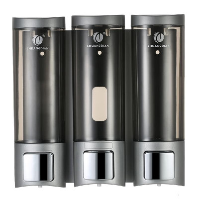 

CHUANGDIAN Manual Soap Dispensers Wall-mounted Three Chamber Shampoo Box Shampoo Shower Gel Liquid Soap Dispensers Rest Room Washr