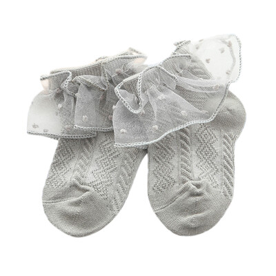 

New Baby Girl Cute Socks Ruffle Lace Design Cotton Short Socks Infant Children Casual Socks