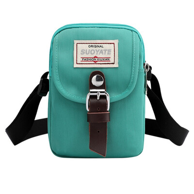 

Tailored Womens Solid Color Shoulder Messenger Bag simple Canvas Bag Portable Phone Bag