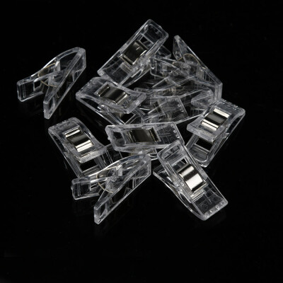 

〖Follure〗50 PCS Clear Sewing Craft Quilt Binding Plastic Clips Clamps Pack