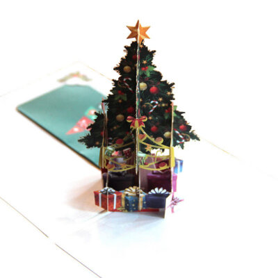 

Christmas Stereo Greeting Card 3d Christmas Tree Wish Card Party Invitation Card christmas greeting card 2020