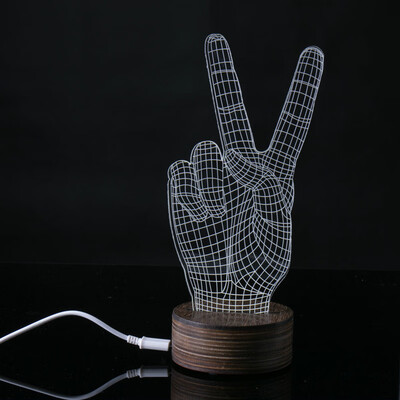 

Gobestart 3D Unique Lighting Effects Optical Illusion Home Decor LED Table Lamp