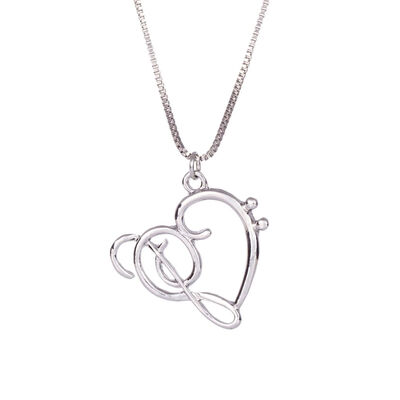 

Fashion Plated Heart Shape Hollow Pendant Women Necklace Girl Vintage Alloy Chain Bride Wedding Jewelry