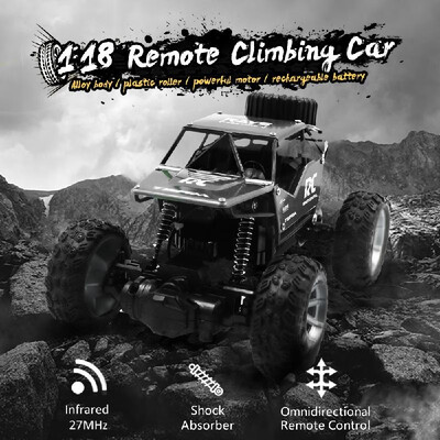 

RC Car 118 Alloy Car Crawler Climbing Car Off Road Car Rubber Tires Rechargeable Battery Toy for Kids Gift Gold