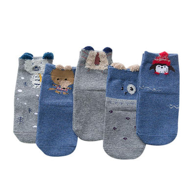 

Autumn Winter Cute 5 Pairs Baby Kids Cute Cartoon Socks Newborn Infant Toddler Soft Cotton Sock Comfortable Ankle Socks For 0-5Y